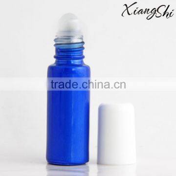Silver Cap 10ml Painting Blue Roll on Glass Bottles Glass Ball