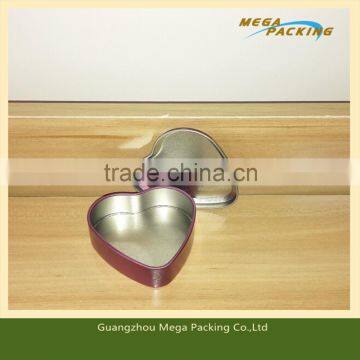 Romantic Tiny heart-shape tin box for wedding gift/chocolate packing