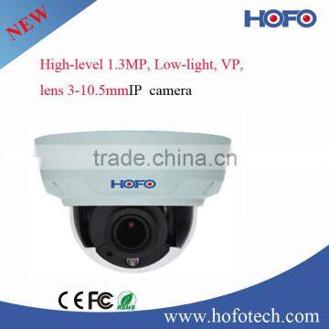 HOFO 1.3MP dome ip camera Low-light, 3-10.5mm network camera lens