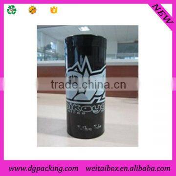 black plastic T-shirt tube,stable apparel packaging tube with custom design                        
                                                Quality Choice