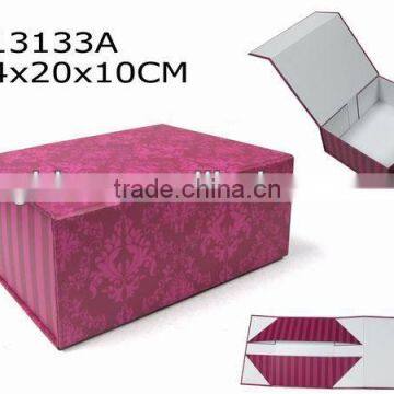 New square foldable Paper Box design with magnetic snap