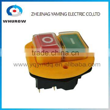 Ignition Momentary Press Push Button Switch YCZ3-B Emergency stop 5 Pin IP55 On Off Red Green sign wiring brass feet