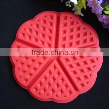 FDA&LFGB approved round shape silicone waffle mold cake molds