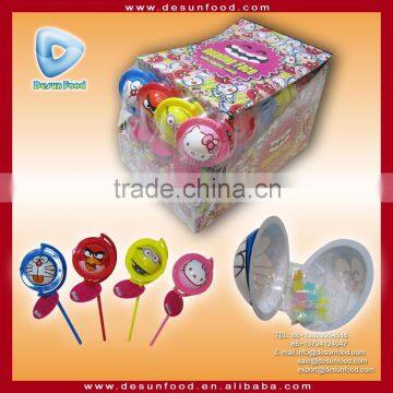 assorted cartoon design rotating face toy candy