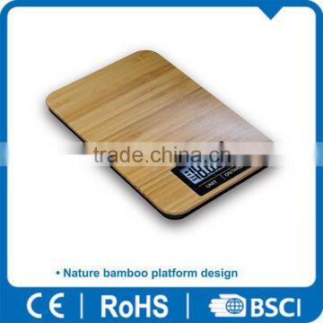 wooden kitchen scale capacity 5kg graduation 1g light ultra slim