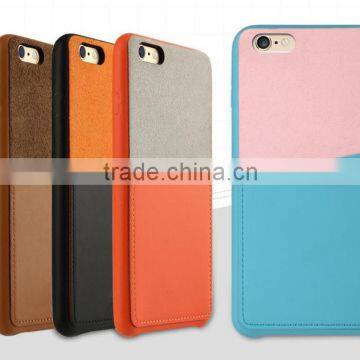 New Fashion Contrast Colours Leather Case With Micro Fiber Inner Cloth Phone Case For iPhone 6