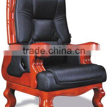 High-quality Wooden Leather Conference Room Executive Chair Office Furniture (HX-9073)