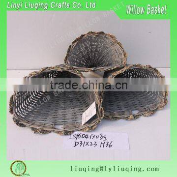 deocrative miniature wicker cone basket