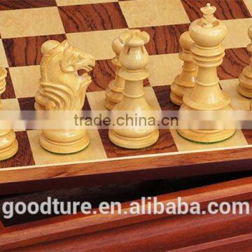 Luxury Fine Skilled Wooden Chess Set With King Height 9.7cm photo-6