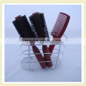 metal hair brush holder