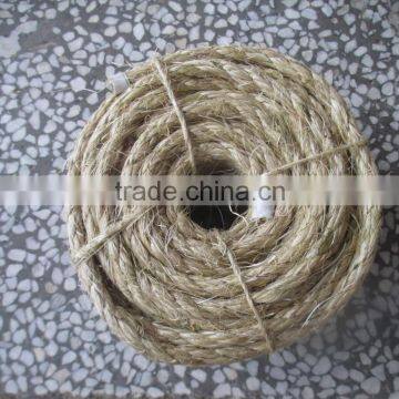 6mm natural 3 strands twisted sisal rope