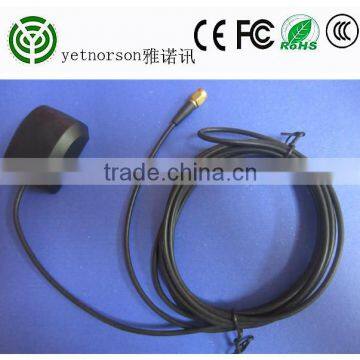 GPS Antenna Active MCX Male Straight Connector With 3M Extension Cable Magnetic