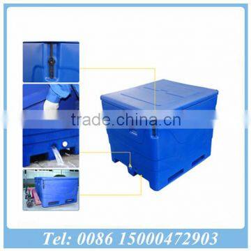 1000L Capacity Rotational Molded Plastic Fish Box With Insulation Material Ice Fish Box photo-3