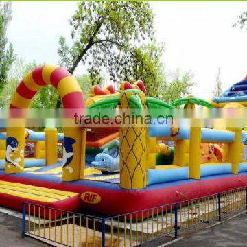 hot sale new design Inflatable cartoon fun city park game og strong colour for kids