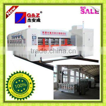 Computerized flexo printing slotting die cutting corrugated carton box machine