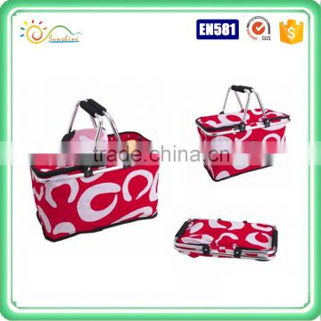 600d oxford cloth folding supermarket shopping basket