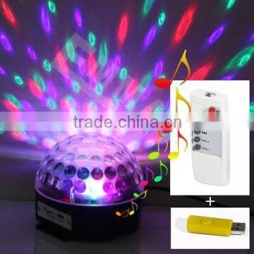 2015 New Digital RGB LED MP3 Bar Pub Disco Crystal Magic Ball Stage Effect Light