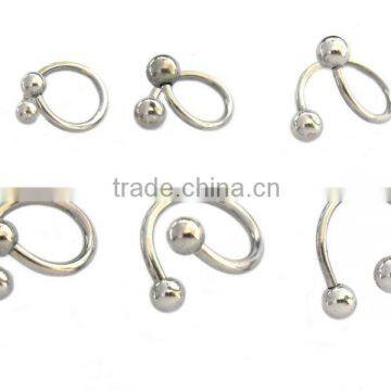 316L stainless steel nose ring twister CBR circle ring