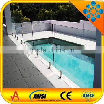 12mm toughened glass for semi frameless glass pool fencing