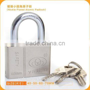 Hot Whosale Nickle Plated Atomic Iron Padlock