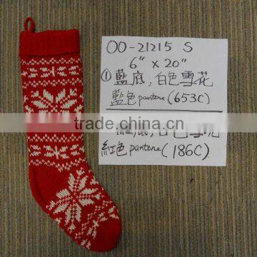 100% acrylic knittted christmas stocking