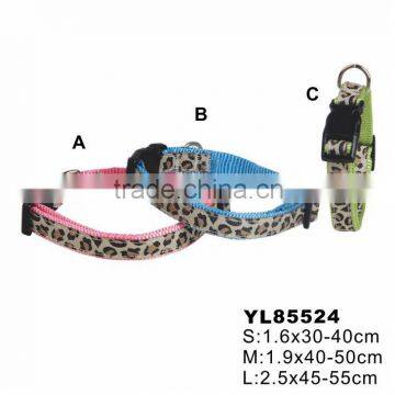 Fashion Leopard Design Fleece Dog Collar