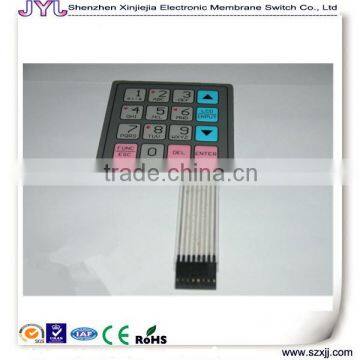 Flexible conductive touch screen panel switch keypad membrane control