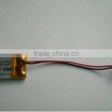 Small 3.7v 40mah lipo battery cell 301520