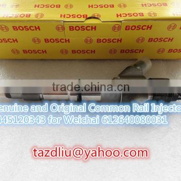 Genuine and OriginalCommon Rail Injector 0445120343 for Weichai 612640080031