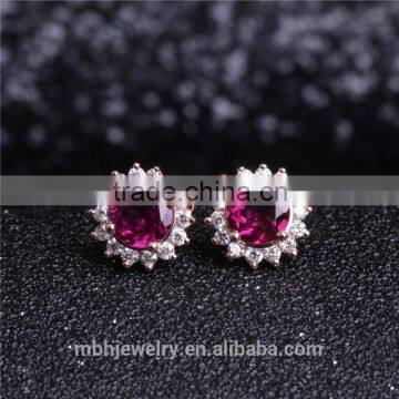 Factory Wholesale Silver Gemstone Jewellery Set 18K Gold Plating 925 Silver Natural Pink Topaz Earrings Pendant Necklace Set photo-3