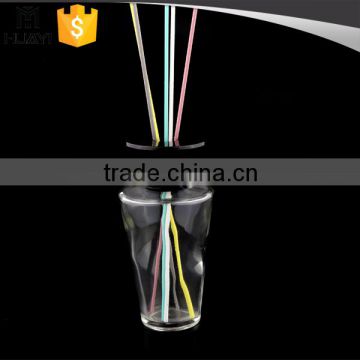 hot sale clear glass diffuser bottle with colorful rattan                        
                                                                                Supplier's Choice