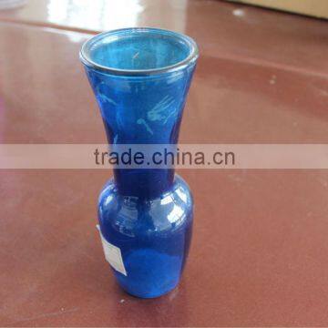 Blue glass vase