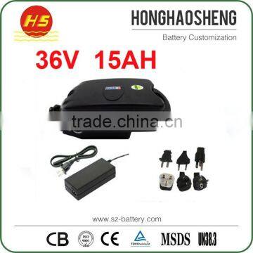 Rechargeable Ebike Battery 10S5P 36V 15Ah Lithium Ion Battery Pack for Electric Bike