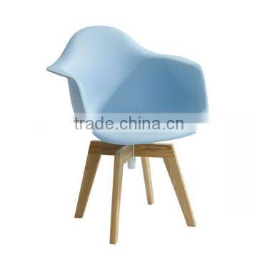 Plastic with wood leg dining chair /dining room home furniture