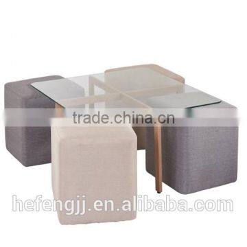 European Style Coffee Table With 4 Seats Set photo-2