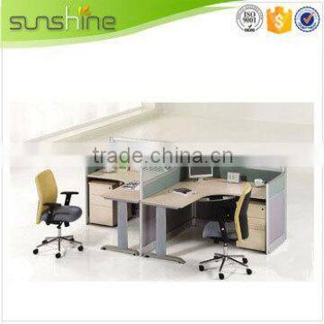 Standard Size of Workstation Furniture 4 Person Office Workstation High Quality Wooden Good Design Office Partition