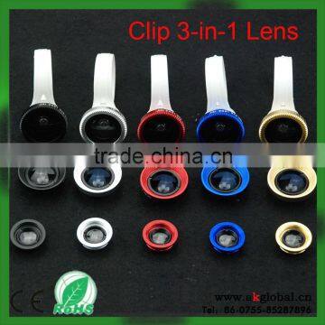 clip 3 in 1 mobile phone lens for amazon hot selling