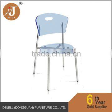 Cheap Price Dining Room Chair Acrylic Chair with Chromed Leg