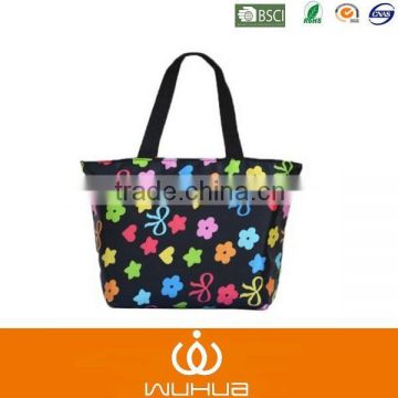 cheap flower with knot pattern microfible tote bag for shopping