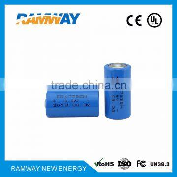 ER17335M battery,2/3A battery,2/3A spiral 3.6v lithium battery from Ramway