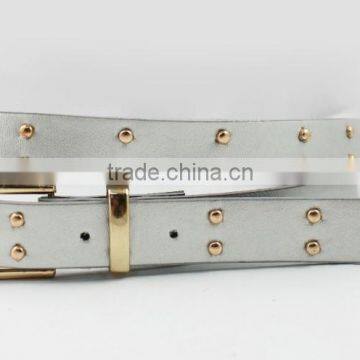 2015 New Style Hot-sale Fashion PU Belts With Two Line Rivets photo-5