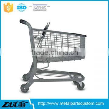 Labor saving steel shopping trolley cart with adjustable handle