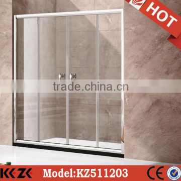 stainless steel simple enclosed prefab glass shower room for sauna