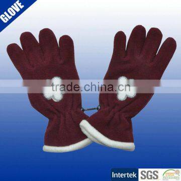 Wholesales Fast Delivery Printed Logo Fleece Gloves for Women
