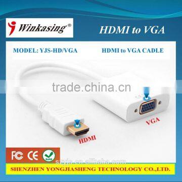 2016 HDMI to VGA line with audio connectors to display hd line converter