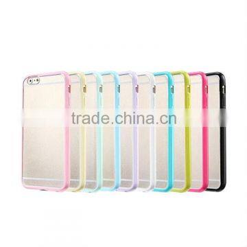 For iphone6 tpu bumper+pc back cover