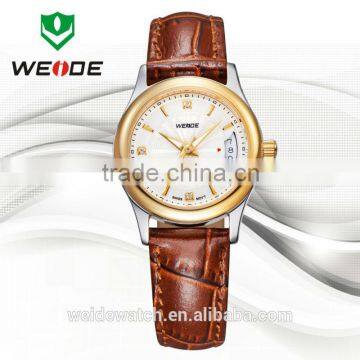 WEIDE dive watch Genuine Leather Strap Watches Women Dress expensive Watches champion watches manufacturers WG93006