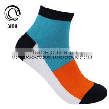 2014 Stitching Color Men Cotton Colored Custom Design Socks Mens Socks Ankle Socks