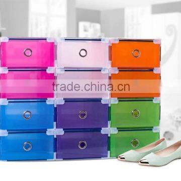 Metal frame clear plastic shoe boxes