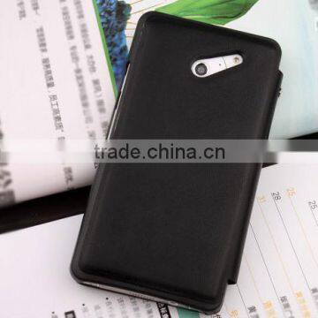 High grade decent smooth leather wallet flip case for Huawei Ascend D2 new coming case for smartphone made in China